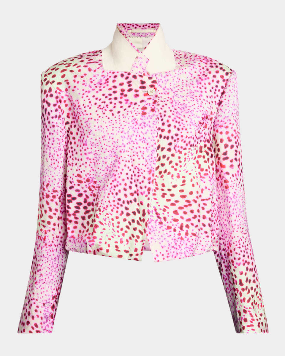 Vasti Printed Stand Collar Jacket